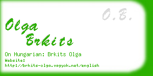 olga brkits business card